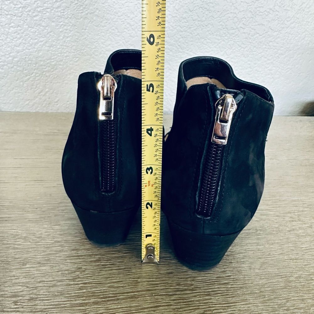 Naturalizer Black Leather Block Wedge Heel Sandals 9 - Picture 3 of 8
